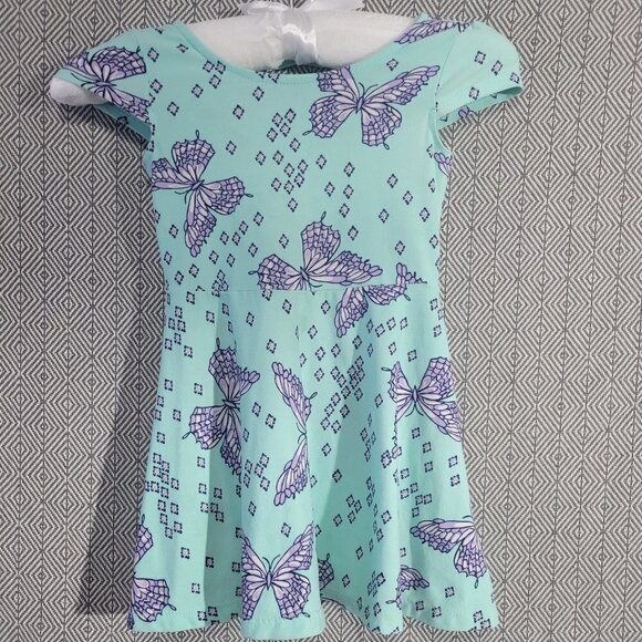 Epic Threads Girls Blue And Purple Butterflies Flowy Dress Size 2T - Picture 1 of 7